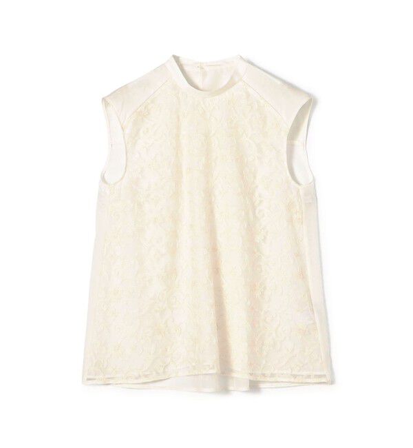 TOMORROWLAND collection「チュールフラワー ノースリーブブラウス」|シャツ・ブラウス|12 ホワイト