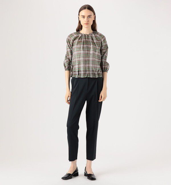 TOMORROWLAND collection「シアーブレイド ギャザーブラウス」|シャツ・ブラウス|