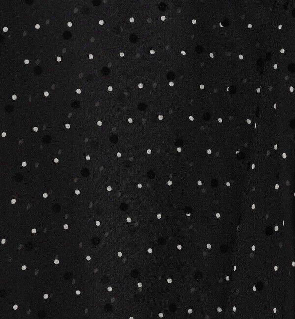 DES PRES「シルクドットプリント ボリュームタイブラウス」|シャツ・ブラウス|