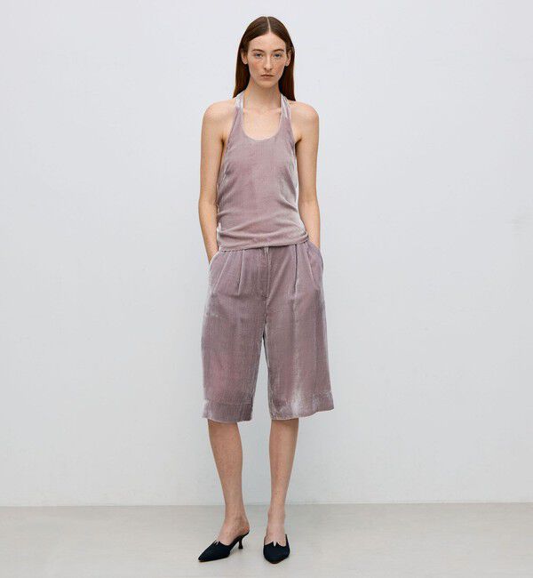 BACCA「レーヨンシルクベルベット ホルターネックブラウス」|シャツ・ブラウス|