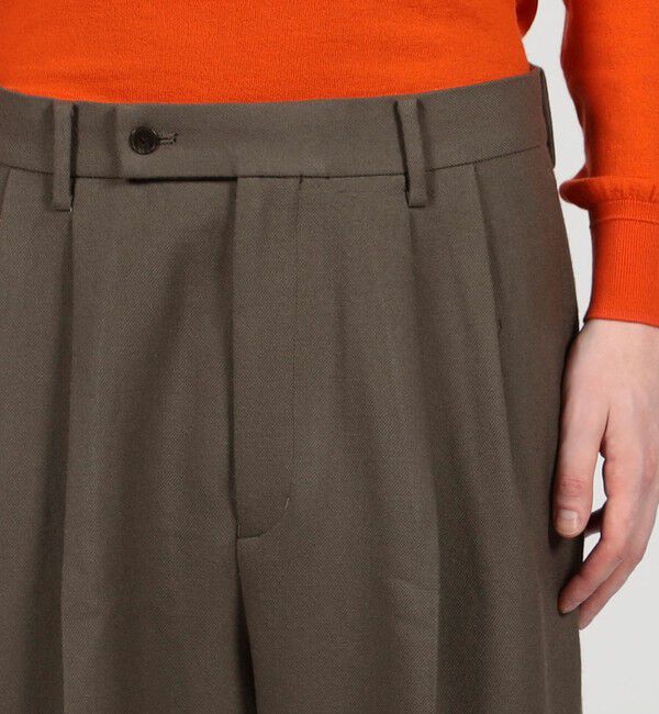 TOMORROWLAND MENS「ドライウールツイル 2プリーツワイドストレートバレルパンツ」|その他|