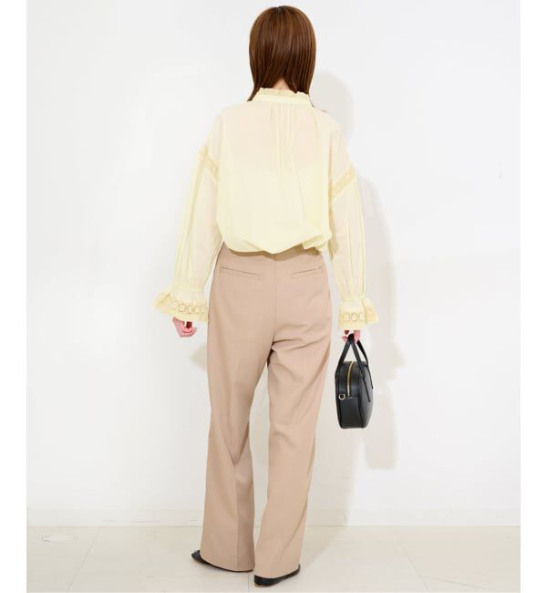 SLOBE IENA「コットンレースフリルブラウス」|シャツ・ブラウス|