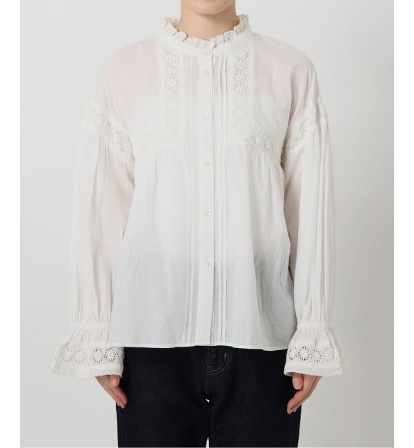 SLOBE IENA「コットンレースフリルブラウス」|シャツ・ブラウス|
