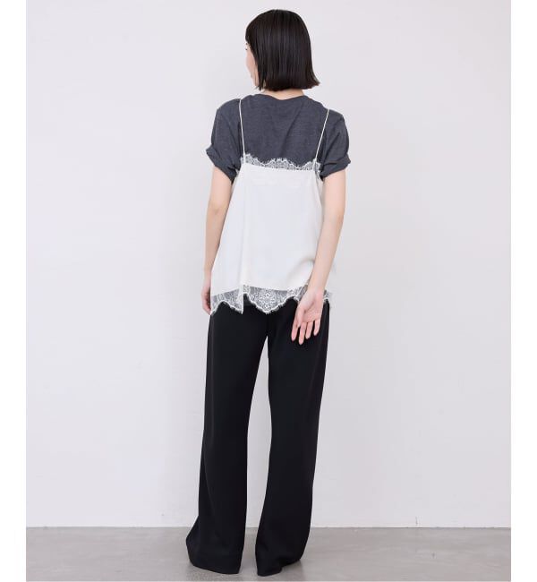 SLOBE IENA「《追加予約》サテンレースキャミソール」|キャミソール|