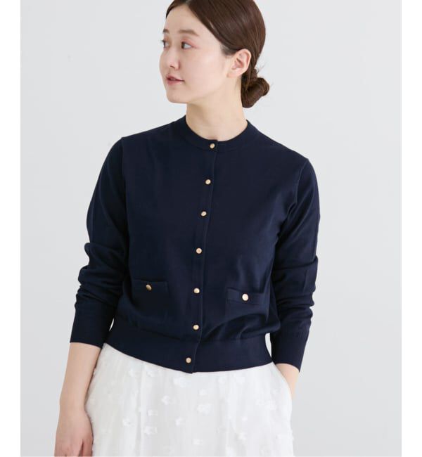 IENA「《新色あり/追加2予約》PARIGI カーディガン」|カーディガン|ネイビー