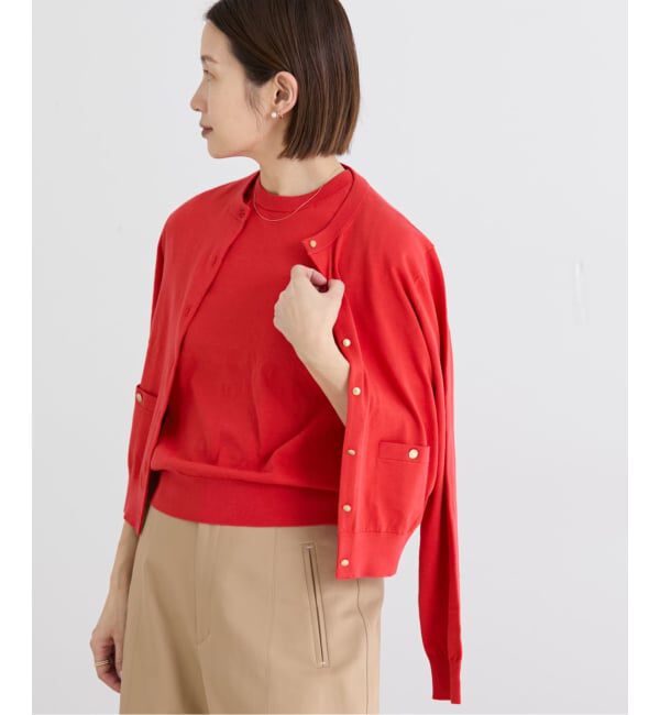 IENA「《新色あり/追加2予約》PARIGI カーディガン」|カーディガン|レッド