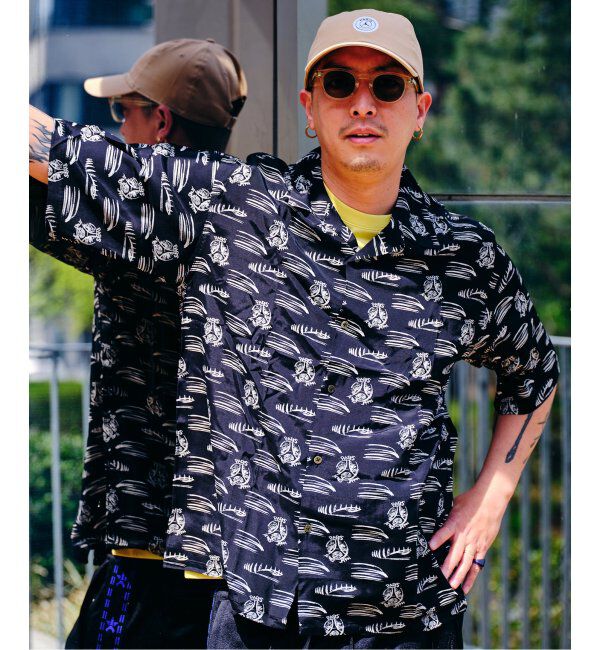 Paris Saint-Germain「【隈 研吾 &times; Paris Saint-Germain】グラフィックプリント オープンカラーシャツ」|シャツ・ブラウス|