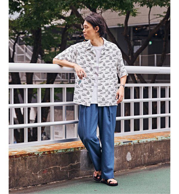 Paris Saint-Germain「【隈 研吾 &times; Paris Saint-Germain】グラフィックプリント オープンカラーシャツ」|シャツ・ブラウス|