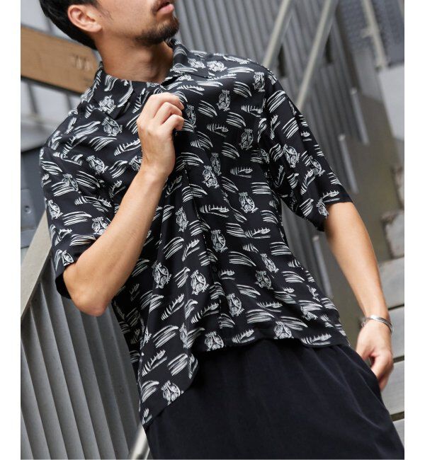 Paris Saint-Germain「【隈 研吾 &times; Paris Saint-Germain】グラフィックプリント オープンカラーシャツ」|シャツ・ブラウス|