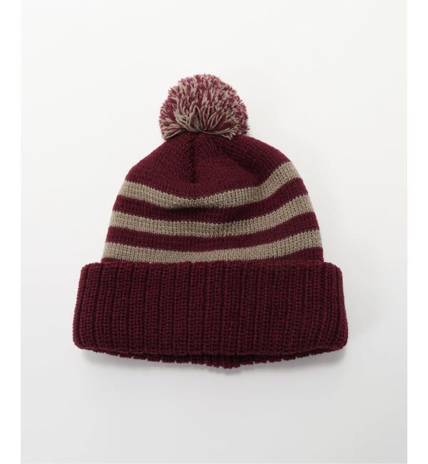 JOURNAL STANDARD relume「INFIELDER DESIGN / インフィールダーデザイン 別注 PON BEANIE」|ニット帽|ボルドー
