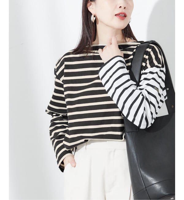 journal standard L'essage「《追加予約》別注【Leminor/ルミノア】クレイジーボーダー：カットソー」|Tシャツ・カットソー|