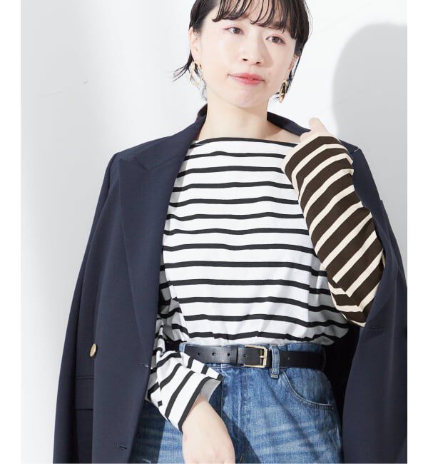 journal standard L'essage「《追加予約》別注【Leminor/ルミノア】クレイジーボーダー：カットソー」|Tシャツ・カットソー|