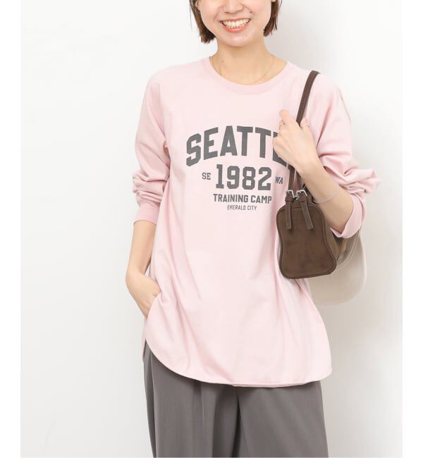 JOURNAL STANDARD relume「《予約》ラグランスリーブカレッジロングスリーブTEE」|Tシャツ・カットソー|ピンク