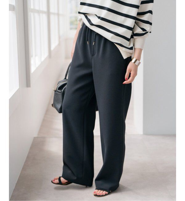 Spick and Span「ダブルクロスイージーパンツ」|その他|ブラック