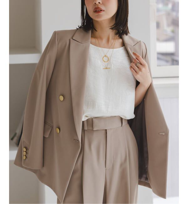 NOBLE「《セットアップ対応》リンクルサテン2WAYタンク」|シャツ・ブラウス|