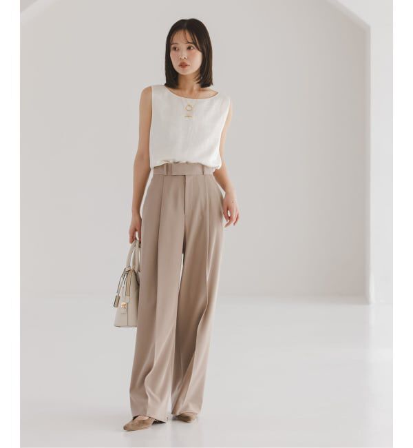 NOBLE「《セットアップ対応》リンクルサテン2WAYタンク」|シャツ・ブラウス|