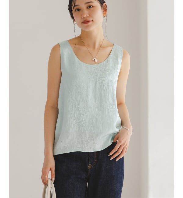 NOBLE「《セットアップ対応》リンクルサテン2WAYタンク」|シャツ・ブラウス|
