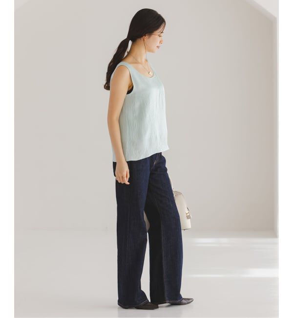 NOBLE「《セットアップ対応》リンクルサテン2WAYタンク」|シャツ・ブラウス|