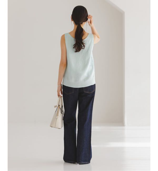 NOBLE「《セットアップ対応》リンクルサテン2WAYタンク」|シャツ・ブラウス|