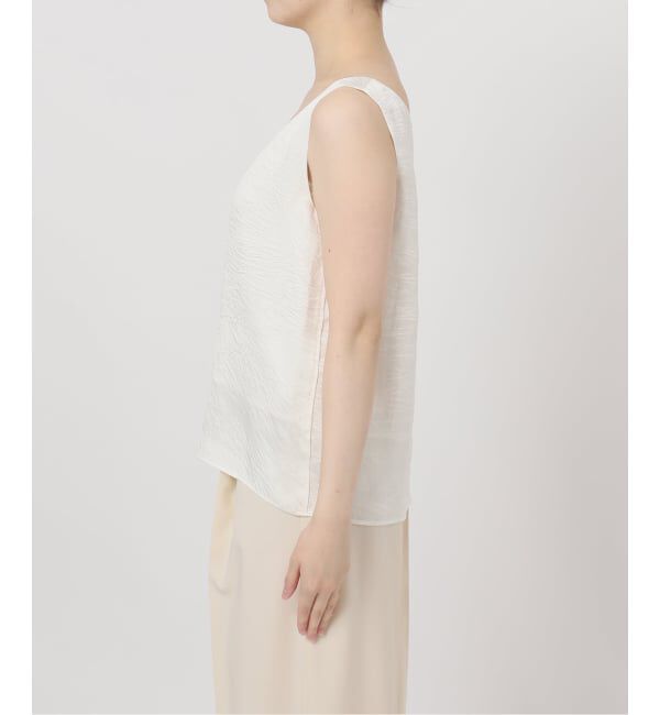 NOBLE「《セットアップ対応》リンクルサテン2WAYタンク」|シャツ・ブラウス|