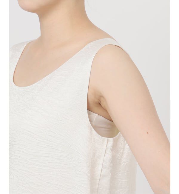 NOBLE「《セットアップ対応》リンクルサテン2WAYタンク」|シャツ・ブラウス|