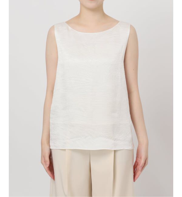 NOBLE「《セットアップ対応》リンクルサテン2WAYタンク」|シャツ・ブラウス|