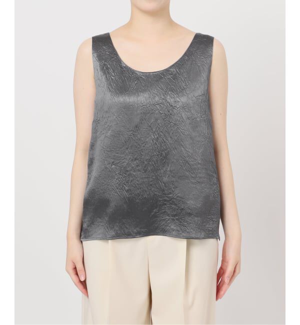 NOBLE「《セットアップ対応》リンクルサテン2WAYタンク」|シャツ・ブラウス|