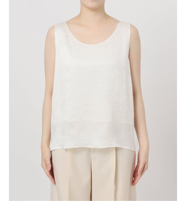 NOBLE「《セットアップ対応》リンクルサテン2WAYタンク」|シャツ・ブラウス|