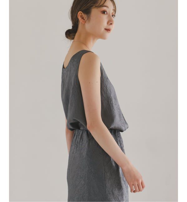 NOBLE「《セットアップ対応》リンクルサテン2WAYタンク」|シャツ・ブラウス|