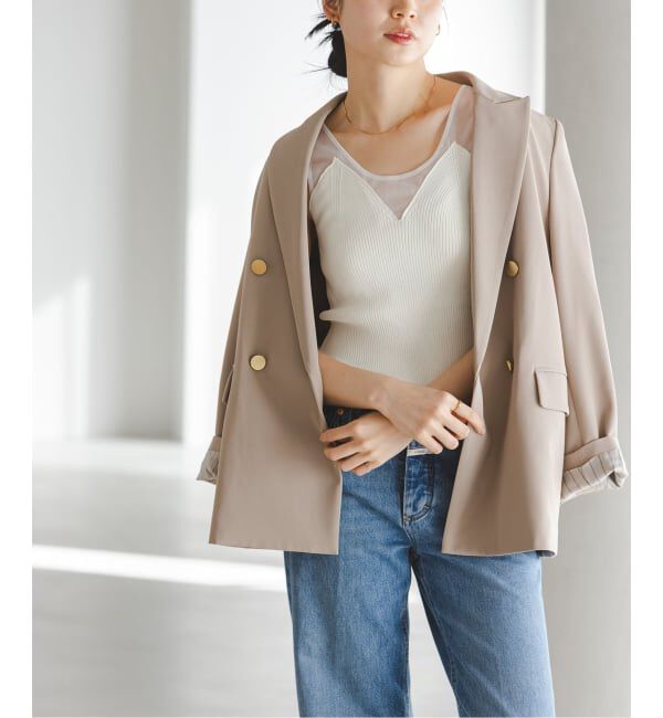 NOBLE「《予約》シアーコンビカップ付きニットタンク」|タンクトップ|