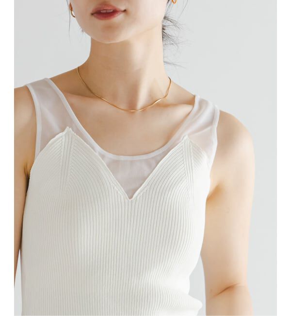 NOBLE「《予約》シアーコンビカップ付きニットタンク」|タンクトップ|