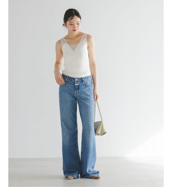 NOBLE「《予約》シアーコンビカップ付きニットタンク」|タンクトップ|