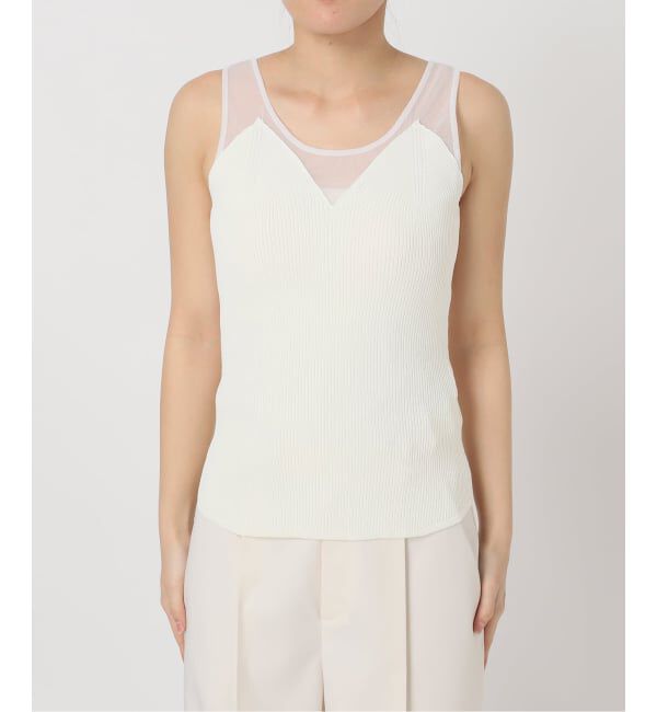 NOBLE「《予約》シアーコンビカップ付きニットタンク」|タンクトップ|