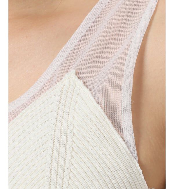 NOBLE「《予約》シアーコンビカップ付きニットタンク」|タンクトップ|