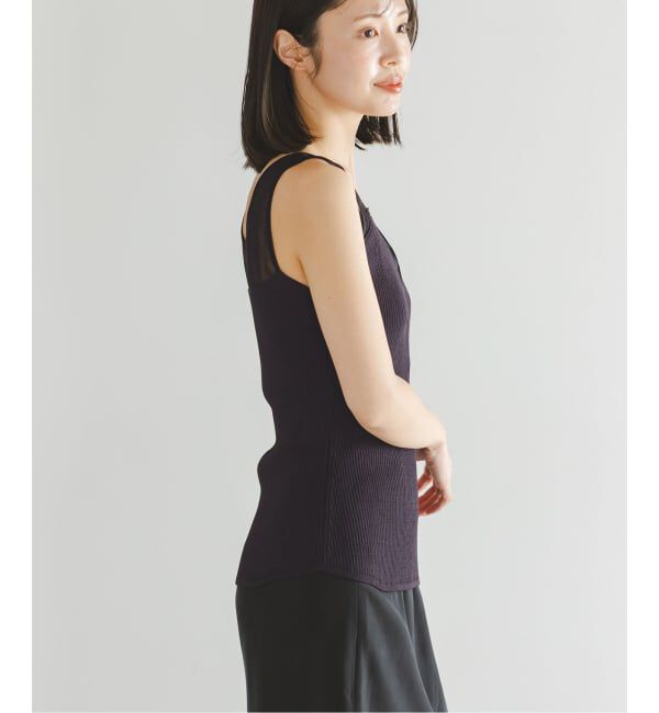 NOBLE「《予約》シアーコンビカップ付きニットタンク」|タンクトップ|