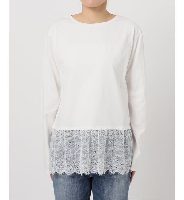 Spick and Span「レースドッキングレイヤードカットソー」|Tシャツ・カットソー|