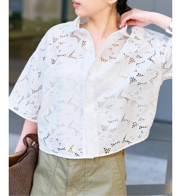 Spick and Span「《予約》TICCA / ティッカ 別注レース半袖シャツ*」|シャツ・ブラウス|