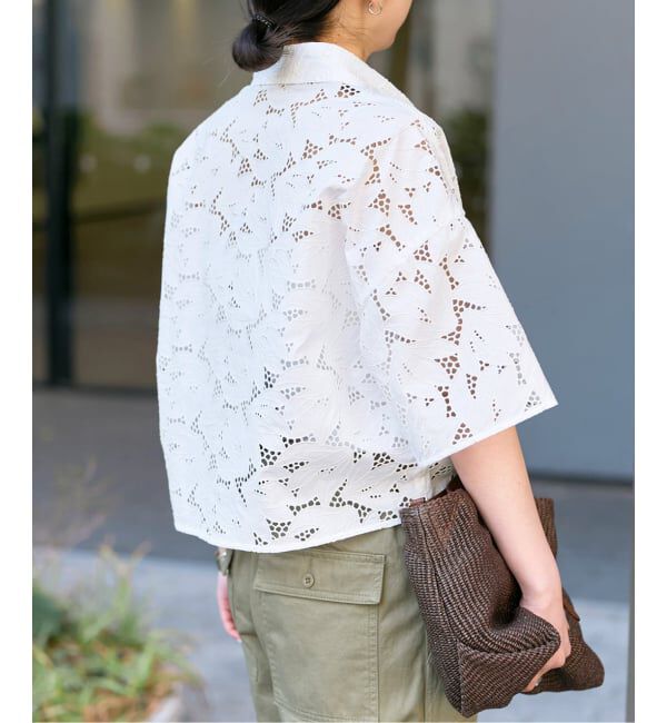 Spick and Span「《予約》TICCA / ティッカ 別注レース半袖シャツ*」|シャツ・ブラウス|
