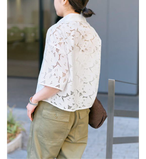 Spick and Span「《予約》TICCA / ティッカ 別注レース半袖シャツ*」|シャツ・ブラウス|