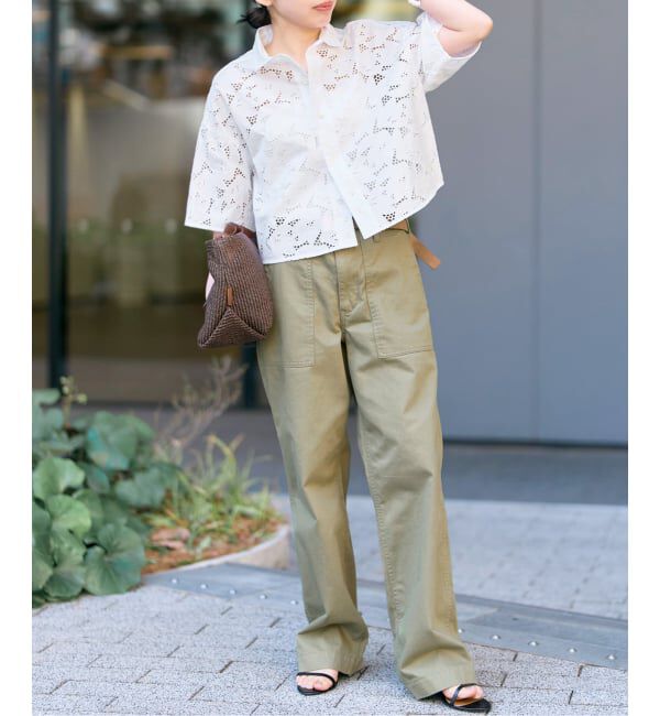 Spick and Span「《予約》TICCA / ティッカ 別注レース半袖シャツ*」|シャツ・ブラウス|