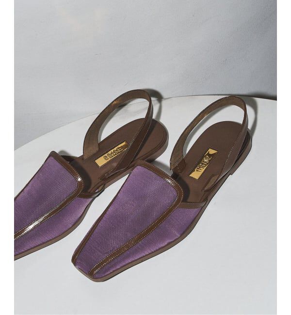 GRISE「《予約》GRISEスクエアシアースリングバック」|その他|パープル