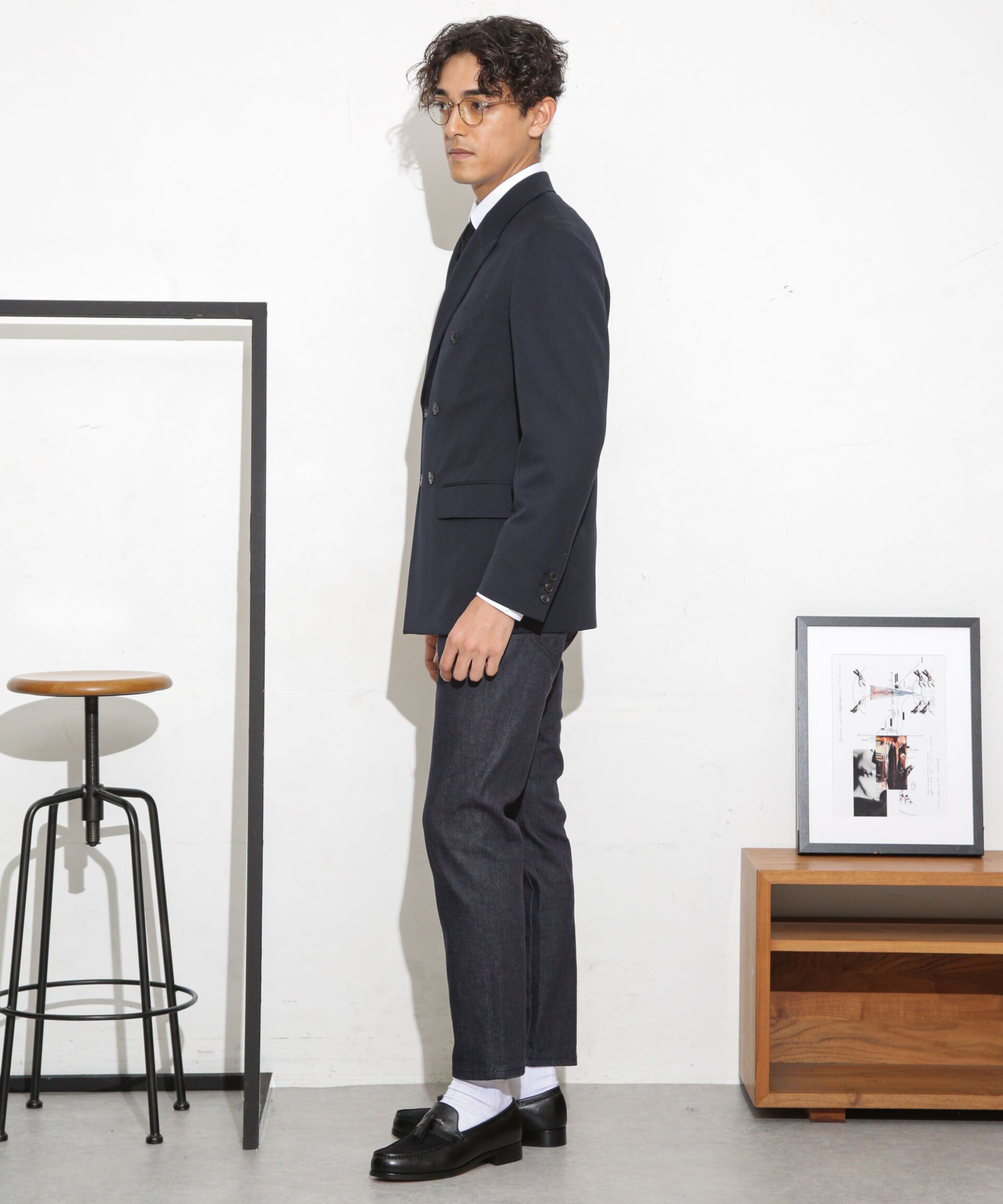 nano･universe「LB.03/｢ESSENTIAL LINE｣ノンフェイドスキニースラックス」|デニム|