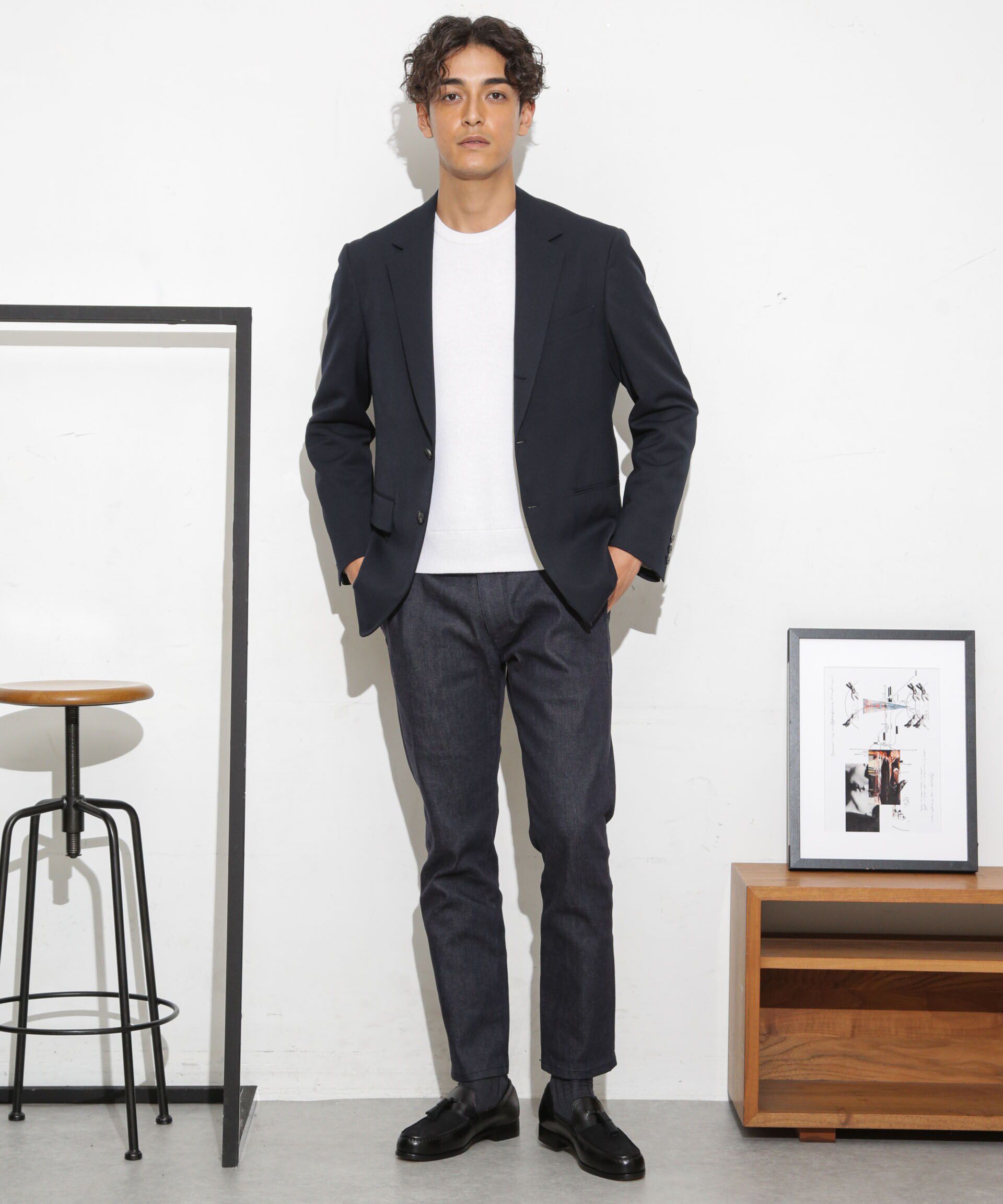 nano･universe「LB.03/｢ESSENTIAL LINE｣ノンフェイドスキニースラックス」|デニム|