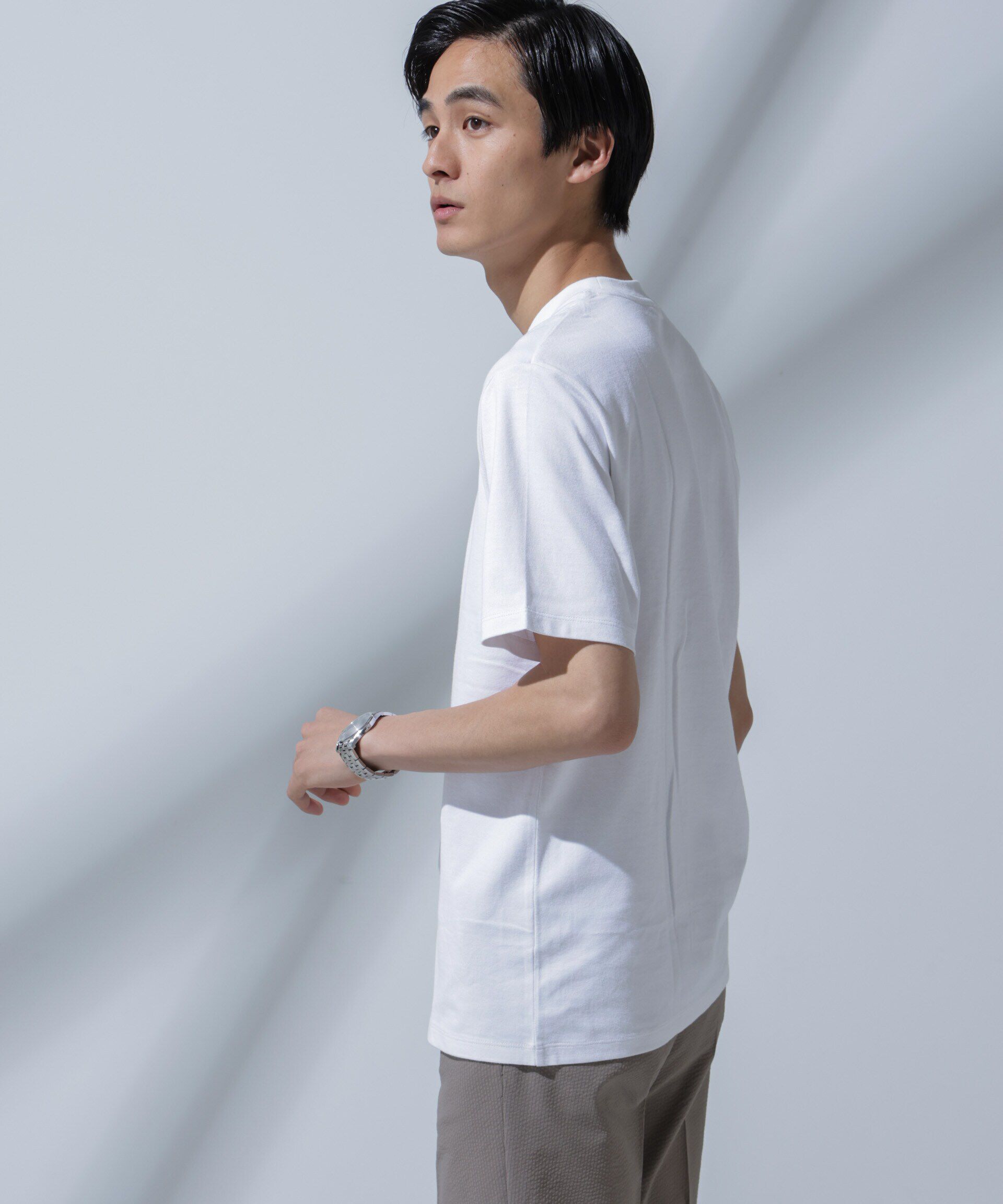 nano･universe「<追加生産>Anti Soaked(R) 汗染み防止 クルーネックTシャツ」|Tシャツ・カットソー|