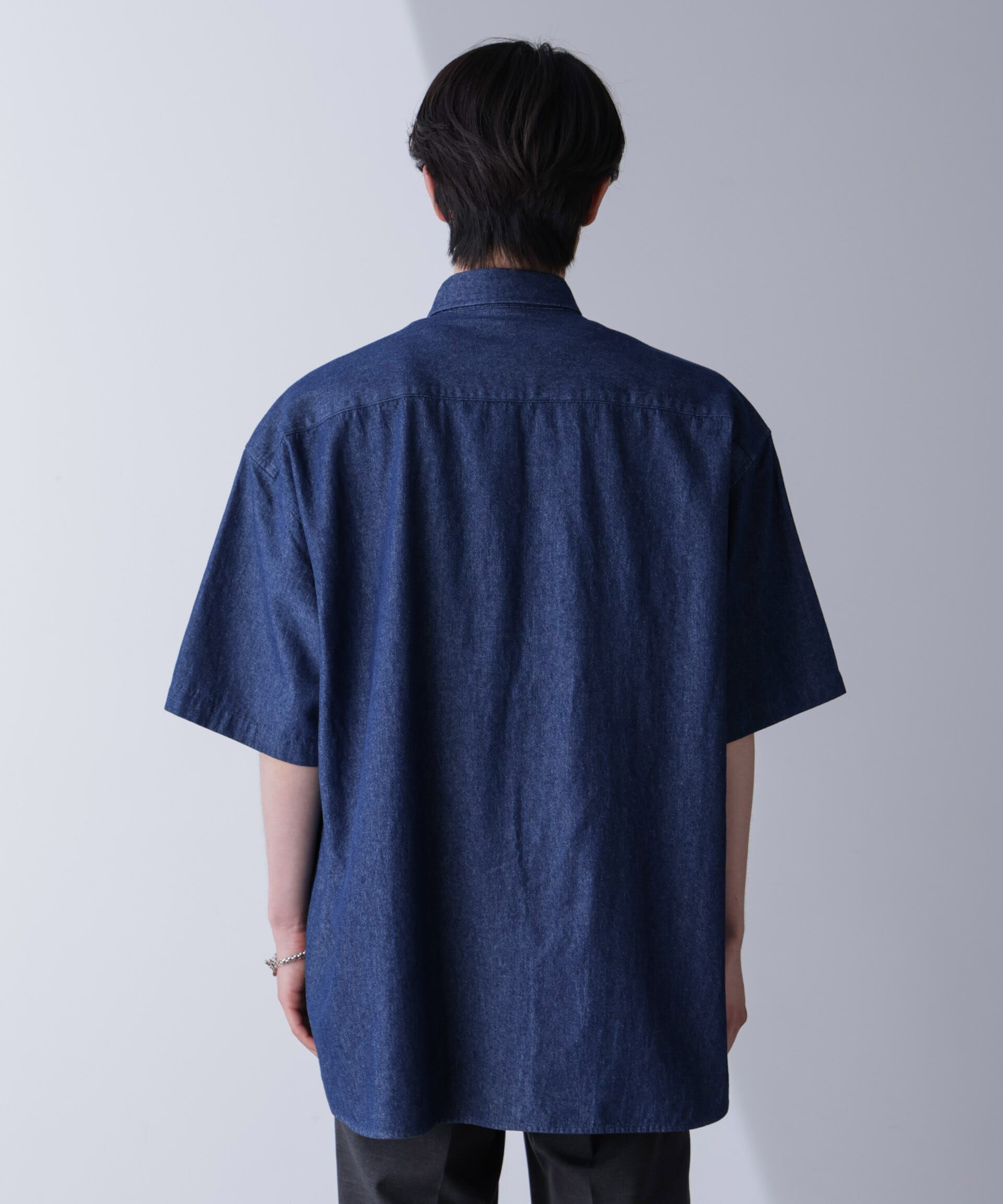 nano･universe「ライトデニムリラックスシャツ 半袖」|シャツ・ブラウス|
