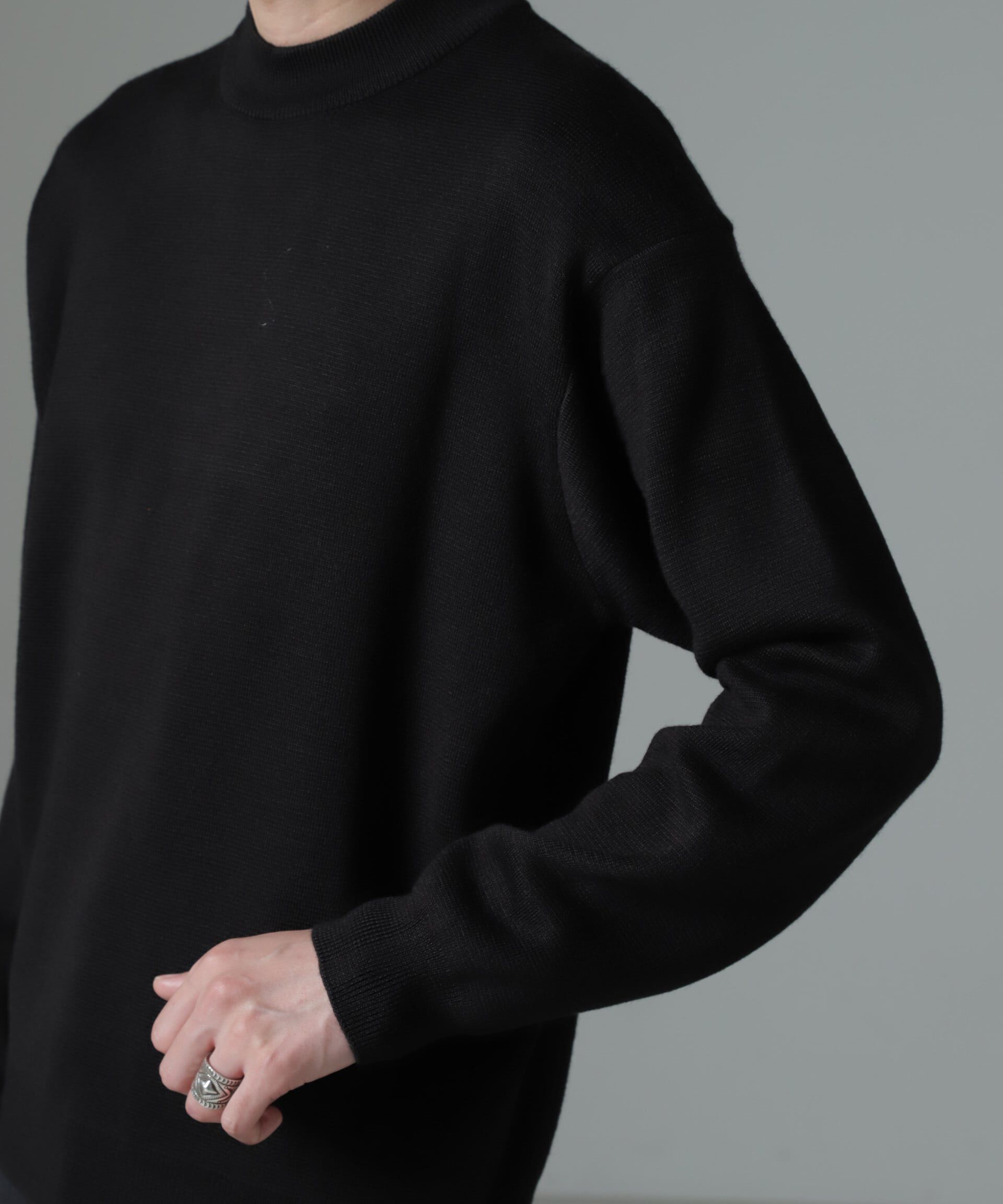 nano･universe「タスマニアミックス ミラノリブリラックスモックネックニット」|ニット・セーター|