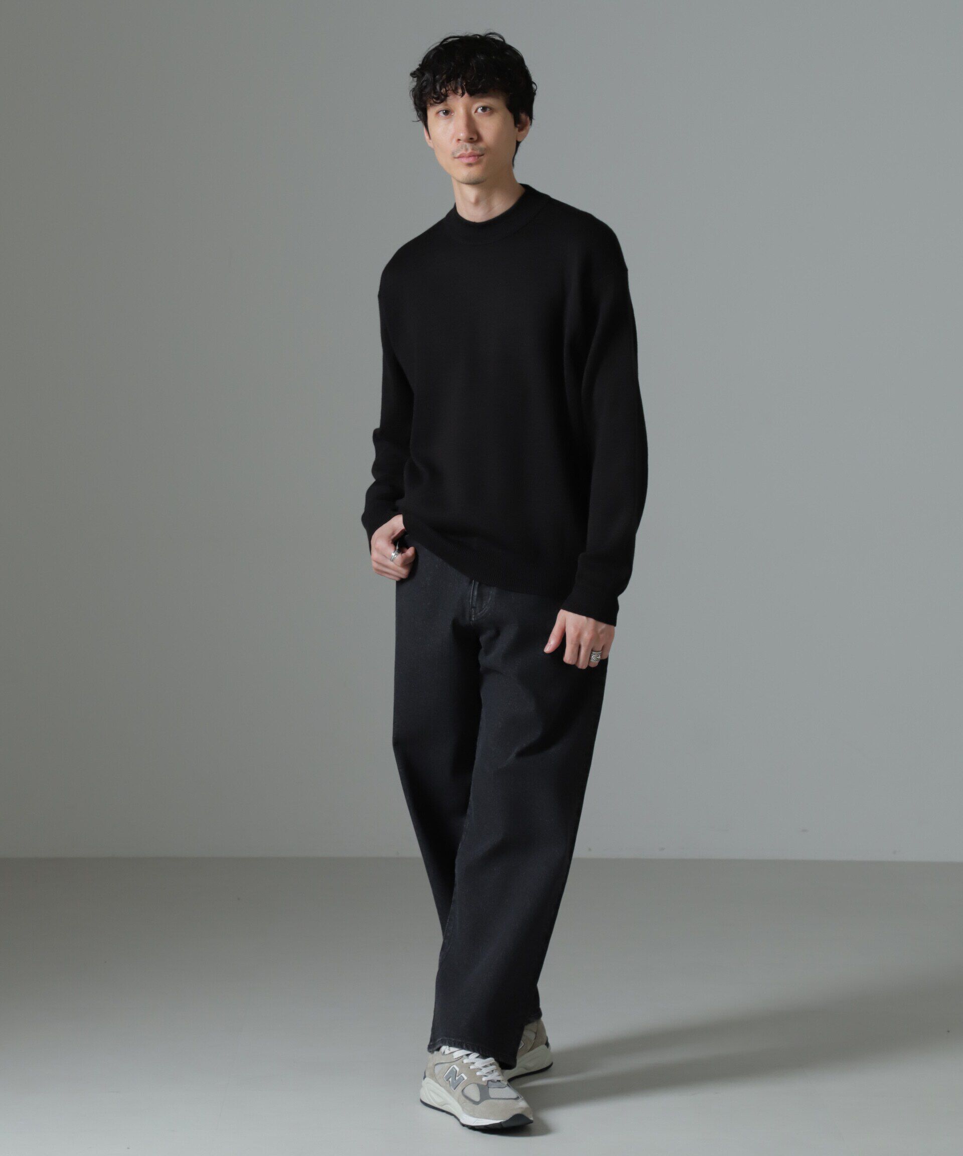 nano･universe「タスマニアミックス ミラノリブリラックスモックネックニット」|ニット・セーター|