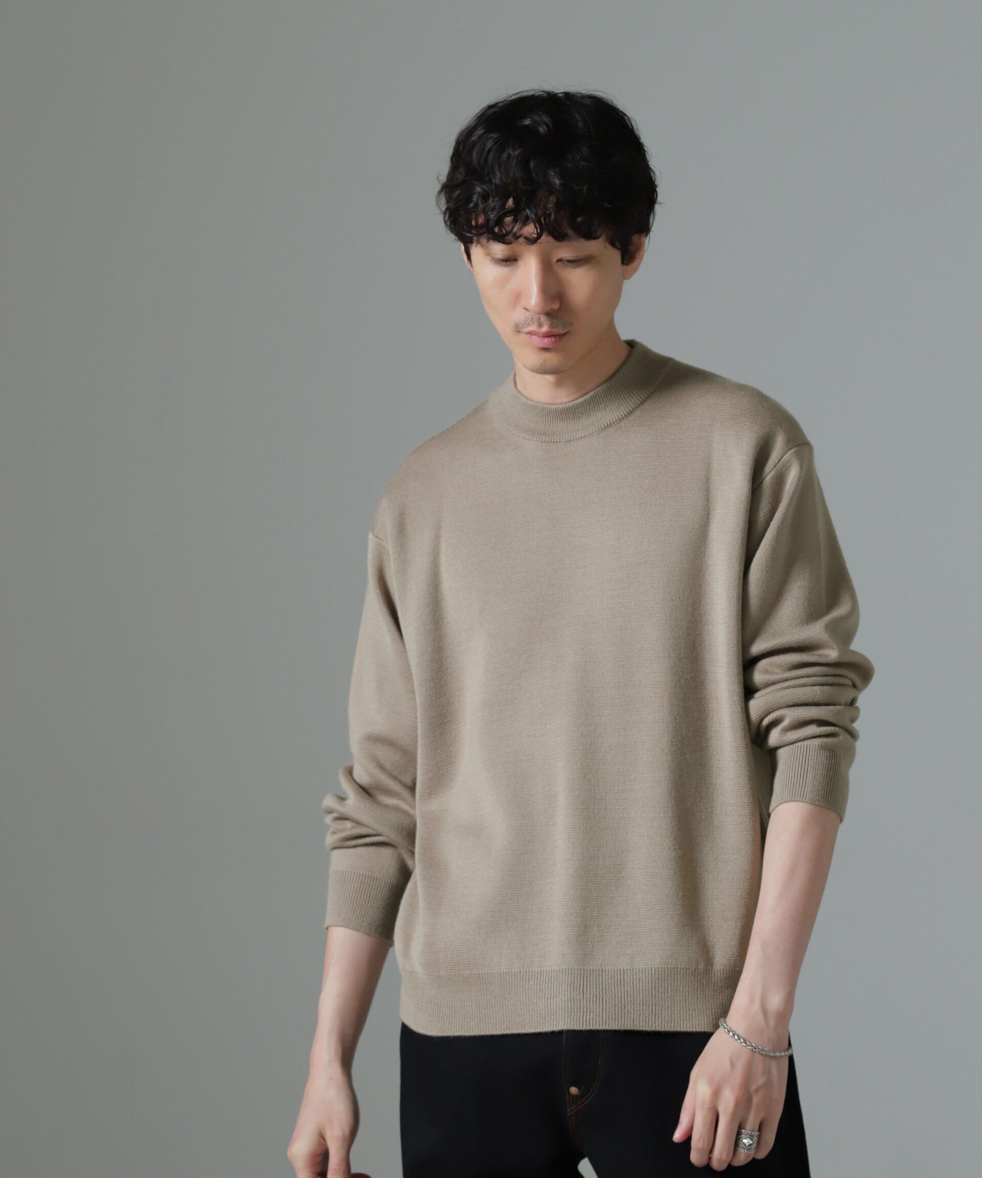 nano･universe「タスマニアミックス ミラノリブリラックスモックネックニット」|ニット・セーター|