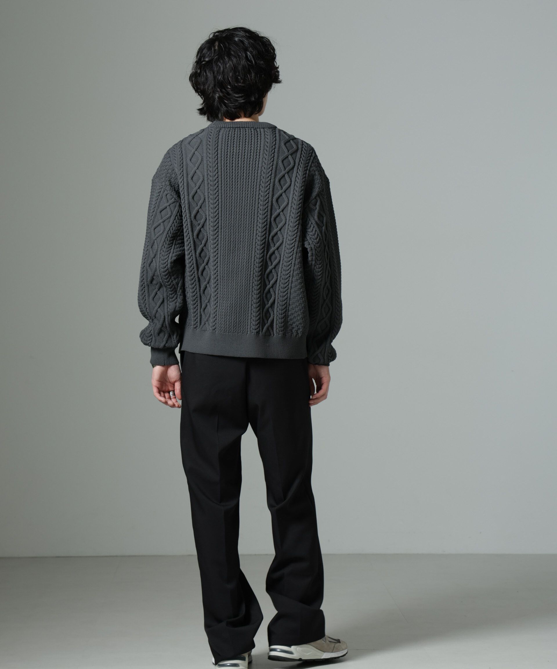 nano･universe「スポンディッシュケーブルニット」|ニット・セーター|