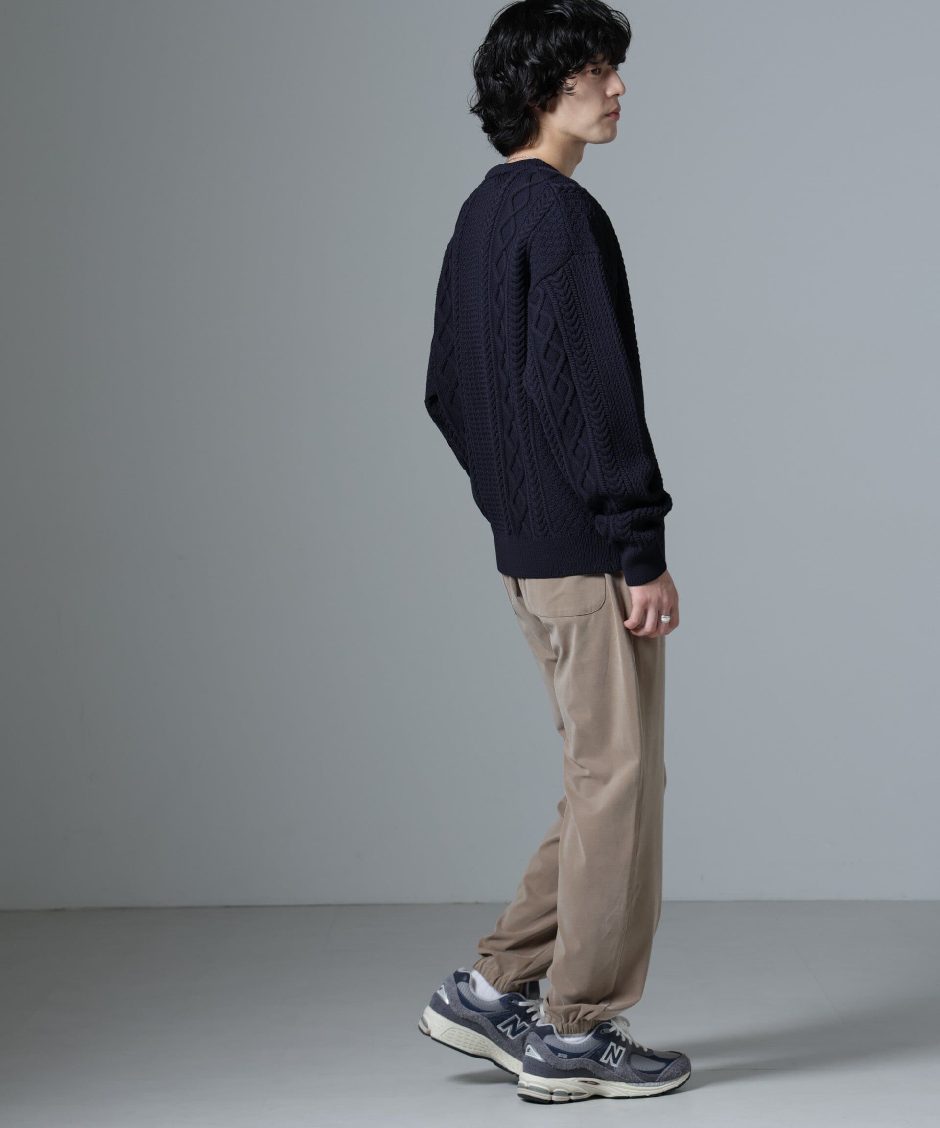 nano･universe「スポンディッシュケーブルニット」|ニット・セーター|